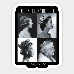 Rip Queen Elizabeth II God Bless the beautiful Queen 1926-2022 Sticker